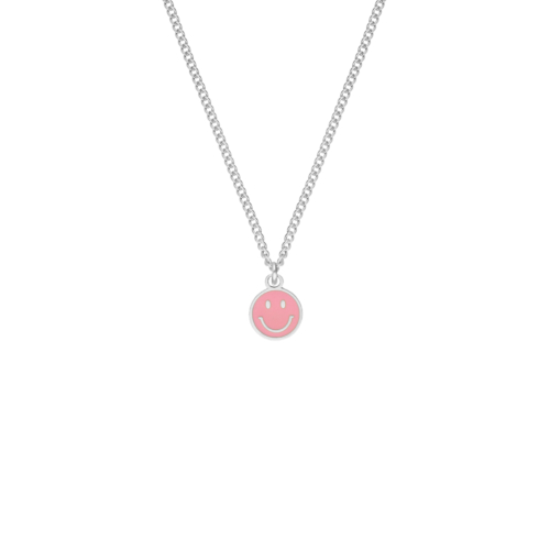 Smiley necklace pink