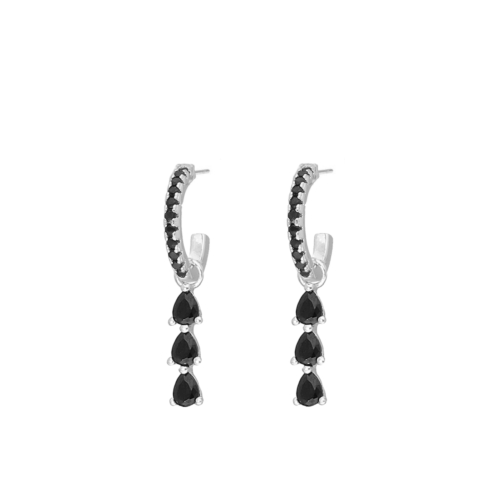 Exclusive black drop earrings