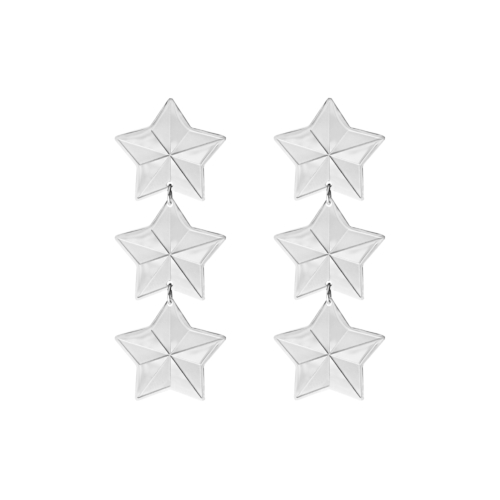 Triple star earrings