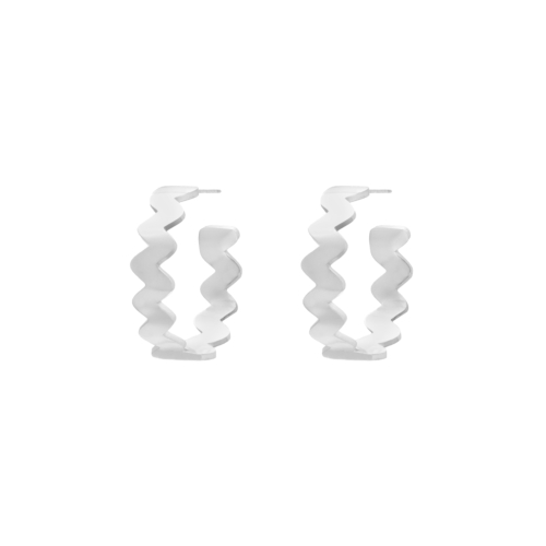 Hoop earrings zigzag