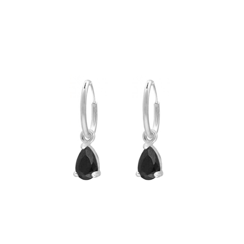 Earrings black drop