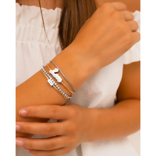 Satin Love Armband Nude