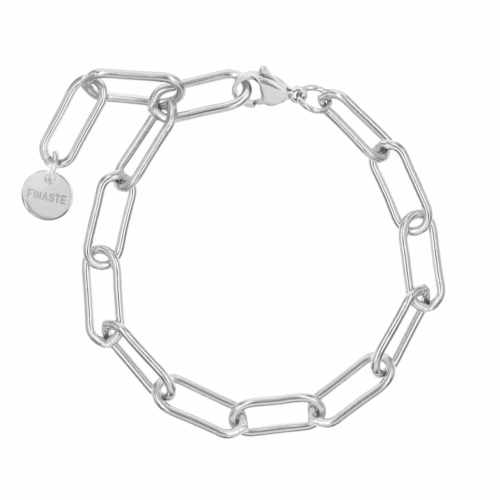 Zilveren schakelarmband lange schakels