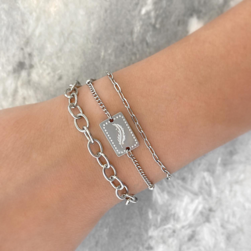 Bedelarmband veertje