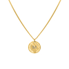 Coin necklace 1 initial goldplated