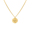 Coin necklace 2 initials goldplated