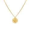 Coin necklace 4 initials goldplated