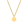 Ketting met hexagon bedel goudkleurig