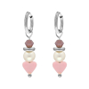 Trendy stone earrings heart