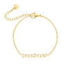 Bracelet open hearts goldplated