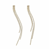 Glam tennis earrings goudkleurig