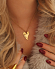 Gouden ketting met graveerbaar hart