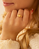 Hartjes ring met vintage touch goudkleurig