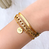 Gouden letter armband met chain armbanden