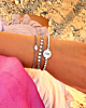 Zilveren armparty met tennis armbanden