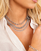 Zilveren necklaceparty met chains