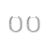 Chunky oval hoop earrings