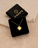 Gouden clover ketting met 4 initialen