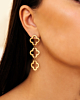 Triple clover earrings goldplated