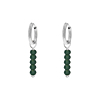 Earrings dark green beads