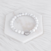 Witte heren armband met gravering