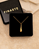 Gouden ketting teardrop in Finaste doosje