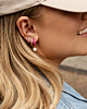 earcuff met roze en pet