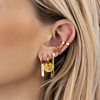 Gouden oorbellen met ear cuffs