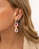 Zilveren oorbellen met ear cuff