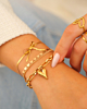 gouden armbanden combinatie 