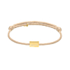 Gouden satin initial armbandje