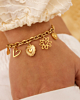 gouden hartjes bedel armband