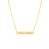 Graveerbare bar ketting met sierletters goud