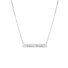 Graveerbare bar ketting met sierletters zilver