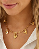 Gouden ketting met hartjes bedels