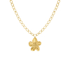 gouden chain ketting met bloem bedel