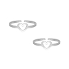 Open heart ringen zilver bff