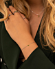 Zilveren armband birthstone om pols