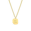 Graveerbare ketting charm goud kleurig