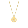 Ketting 2 initials parelmoer kleur goud