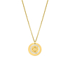 Ketting 4 initials parelmoer kleur goud