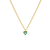 Birthstone heart ketting goldplated