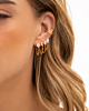 Earparty goudkleurig met ear cuff