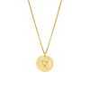 Ketting 3 initials parelmoer kleur goud