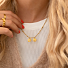 Gouden muntjes ketting met gravering