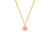 Smiley necklace pink goldplated 