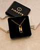 Gouden letter ketting charm