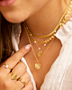 Platte Choker ketting gold plated