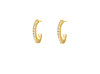 Shiny stones oorbellen 15 mm goldplated