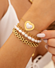 Gouden parel armparty